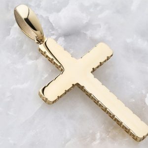 Cruz Grabada oro laminado