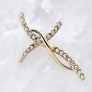 dije Cruz Liana en oro laminado