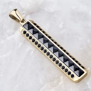 dije Barra Pirámides en oro laminado