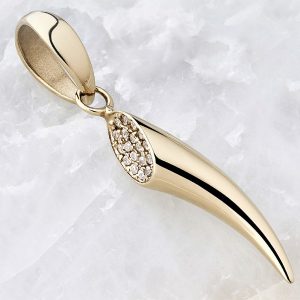 dije Colmillo en oro laminado