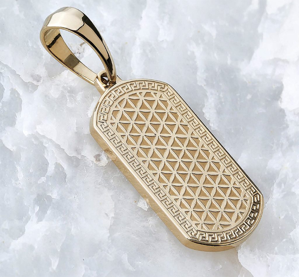 dije ref Placa Griega en oro laminado